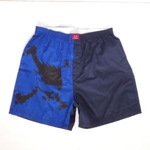 OAKLEY Blue Button Fly Shorts XL